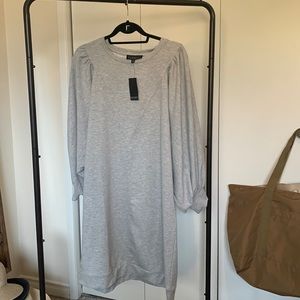 NWT Eloquii batwing sweatshirt dress in gray